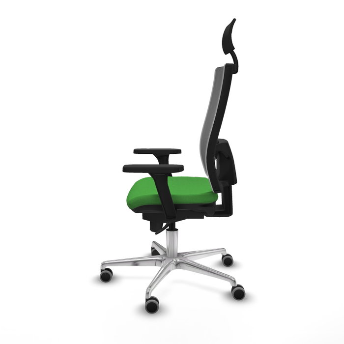 PIQUERAS Y CRESPO Silla de oficina Horna con mecanismo Sincro, Verde y Gris
