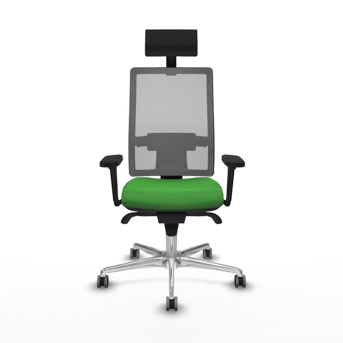 PIQUERAS Y CRESPO Silla de oficina Horna con mecanismo Sincro, Verde y Gris