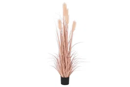 DKD Home Decor Planta de PE y PVC Plumero Coral 45x45x150 cm