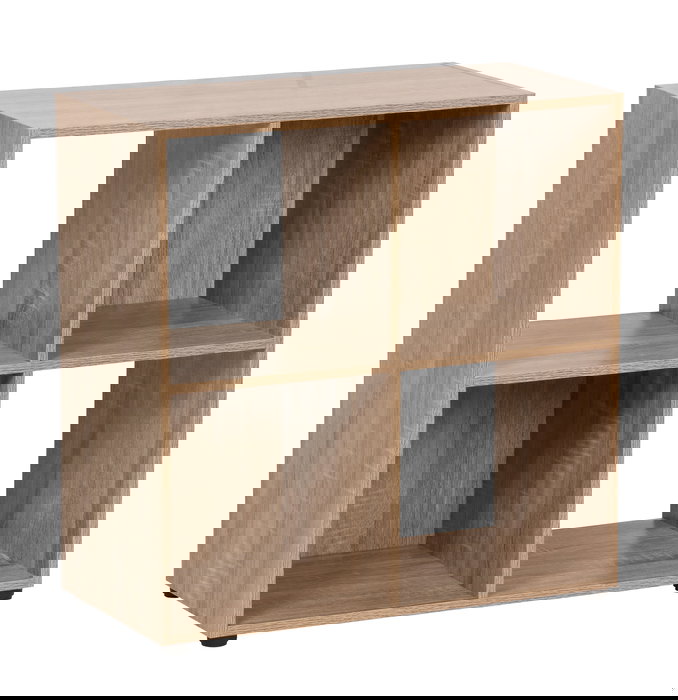 Inde Estantería Cubo de 4 Compartimentos, Mueble Modular Blanco, 60x29.7x60 cm