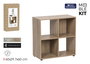Inde Estantería Cubo de 4 Compartimentos, Mueble Modular Blanco, 60x29.7x60 cm