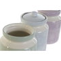 DKD Home Decor Set de 3 Botes de Dolomite 1L Surtido de Colores