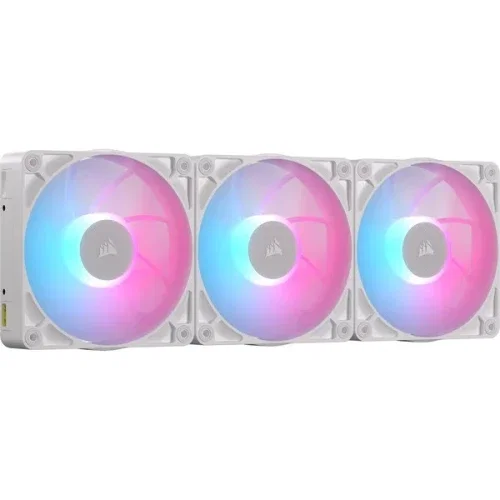Corsair iCUE LINK RX120 RGB MAX White Kit de 3 Ventiladores de 120mm