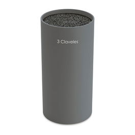 3 Claveles Taco Universal Cuchillos Gris ø11 x 22 cm Apto Lavavajillas Interior Fibras Lavables Desmontable