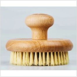 BANBU Cepillo Corporal Exfoliante en Seco de Madera de Haya y Cerdas de Sisal para Drenaje Linfático y Renovación Celular