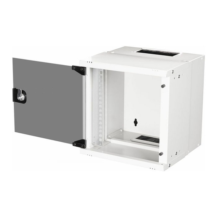 EQUIP Bastidor de pared 6U con puerta de vidrio templado Gris EWM-06-3030-G