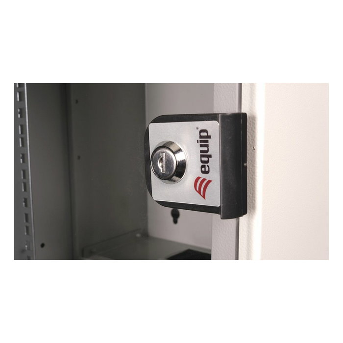 EQUIP Bastidor de pared 6U con puerta de vidrio templado Gris EWM-06-3030-G