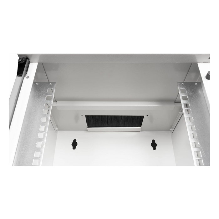 EQUIP Bastidor de pared 6U con puerta de vidrio templado Gris EWM-06-3030-G