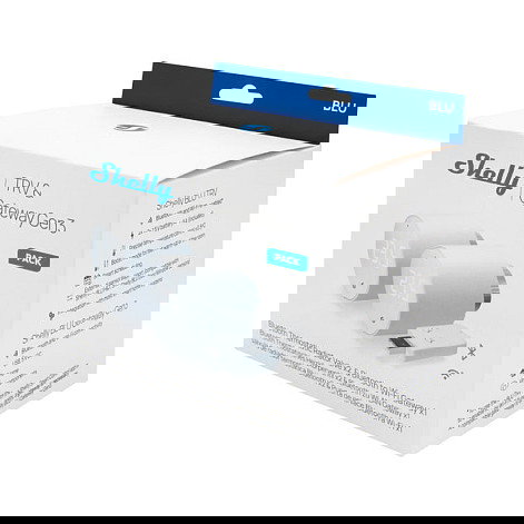 Shelly BLU TRV y Gateway Gen3 - Paquete 2 Termostatos Inteligentes para Radiador con Pantalla, Blanco, Programable, WiFi, Alcance 30m, Incluye Gateway