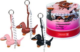 BRUNNEN Set de 12 Llaveros de Perrito Surtido (3 Colores)