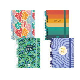 Agenda Escolar (2026-27) Finocam Catalan Diva Espiral Tapa Extradura S/V Apais. 8º 120X164 Assortiment Pack De 6
