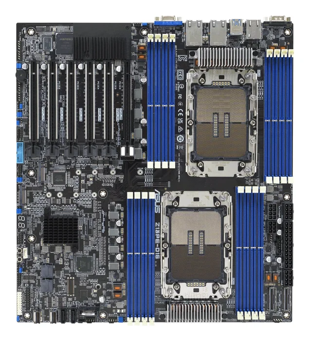 ASUS Z13PE-D16/ASMB11 Placa base para servidor Intel C741, Socket LGA 4677 (E), ATX extendida, 16x DIMM DDR5 (hasta 2TB), 10GbE, M.2, SATA III, 5x PCIe 5.0 x16