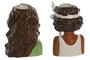 DKD Home Decor Set de 2 Maceteros de Cerámica Blanca y Verde