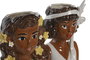 DKD Home Decor Set de 2 Maceteros de Cerámica Blanca y Verde