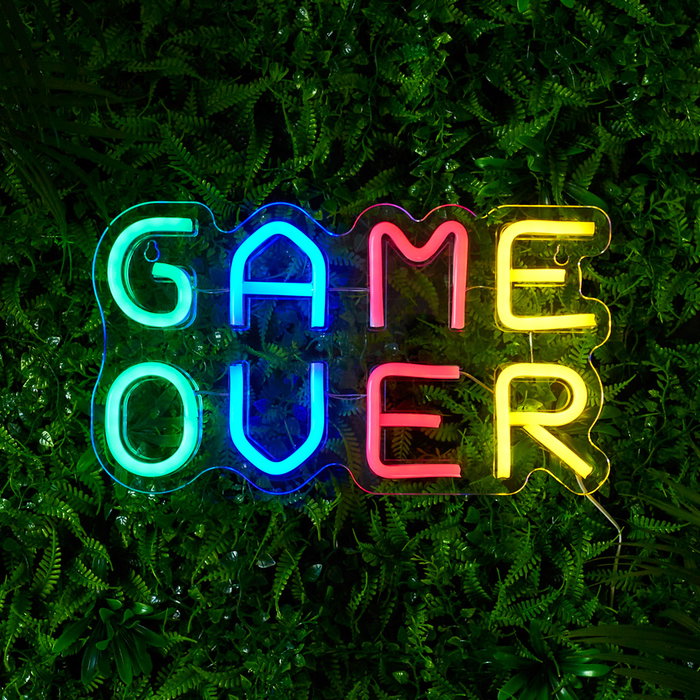 Home Deco Factory Lámpara LED Neón "Game Over" USB Home Deco Factory Lámpara LED Neón "Game Over" USB