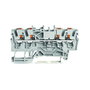 WAGO 2202-1401 Bornera de paso de 4 polos, 2,5 mm², Gris