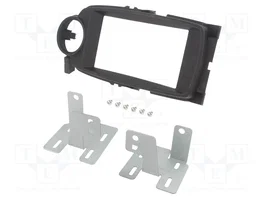 ACV Bastidor de montaje de radio para Toyota Yaris (XP13 Facelift) 2014+, 2 DIN, negro