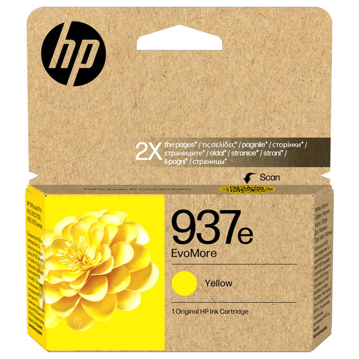 HP 937e EvoMore Cartucho de Tinta Amarillo (XL) Original HP 937e EvoMore Cartucho de Tinta Amarillo (XL) Original