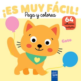YOYO ¡Es muy fácil! Pega y colorea. Gato
