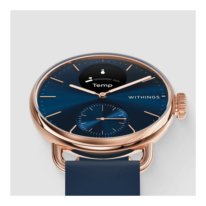 Withings ScanWatch 2 38mm Rose Gold Blue EKG, Oxígeno en Sangre y Seguimiento del Sueño Withings ScanWatch 2 38mm Rose Gold Blue EKG, Oxígeno en Sangre y Seguimiento del Sueño
