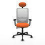 PIQUERAS Y CRESPO Silla de oficina Zulema Naranja y Blanco