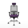 PIQUERAS Y CRESPO Silla de oficina Horna con mecanismo Sincro, Morado y Gris
