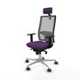 PIQUERAS Y CRESPO Silla de oficina Horna con mecanismo Sincro, Morado y Gris