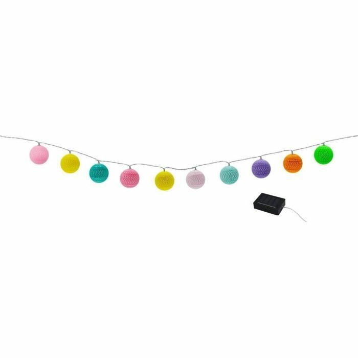 Lumisky Guirnalda de luz solar Mimy Colors con bolas de algodón y 10 bombillas LED