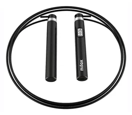 Nilox NXSMARTROPE Cuerda de Saltar Inteligente Bluetooth con Pantalla LCD, Negra