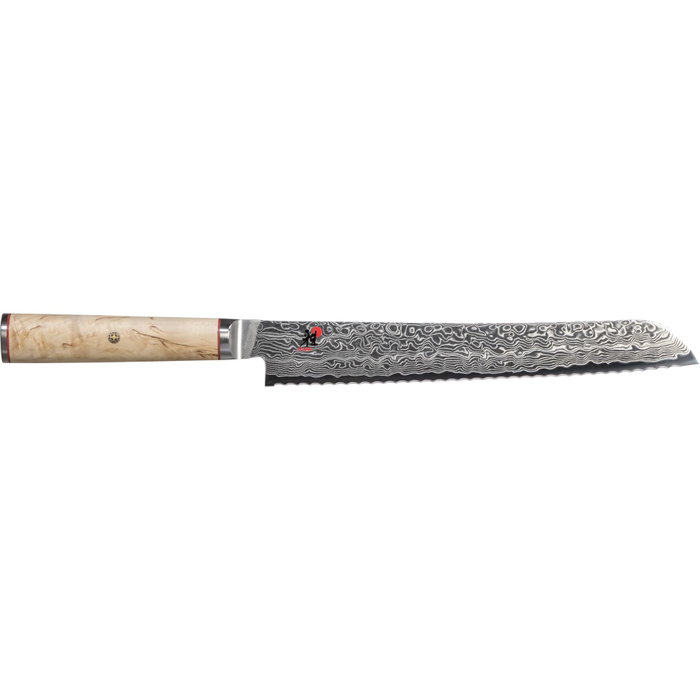 Miyabi 5000MCD Cuchillo para pan 23cm de acero MC63 con mango de abedul marrón