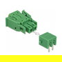 DeLOCK 65952 Terminalblock Set para Platine 2 Pin 3,81 mm Rastermass horizontal, Color Verde, Seccion Cable 24-12 AWG, Plástico, -40 a 105 °C