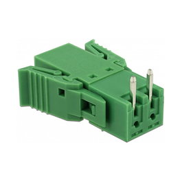 DeLOCK 65952 Terminalblock Set para Platine 2 Pin 3,81 mm Rastermass horizontal, Color Verde, Seccion Cable 24-12 AWG, Plástico, -40 a 105 °C