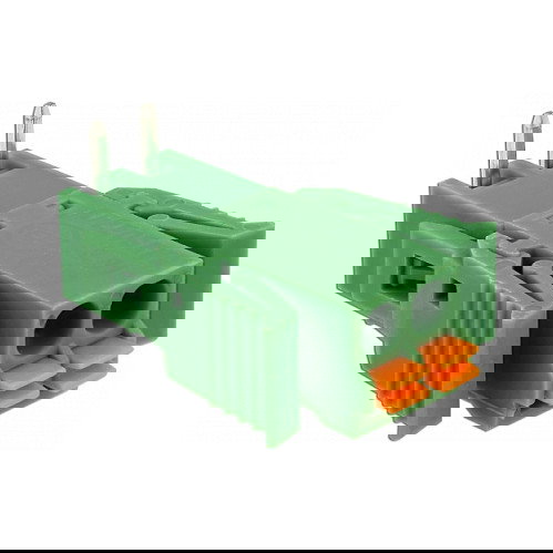 DeLOCK 65952 Terminalblock Set para Platine 2 Pin 3,81 mm Rastermass horizontal, Color Verde, Seccion Cable 24-12 AWG, Plástico, -40 a 105 °C