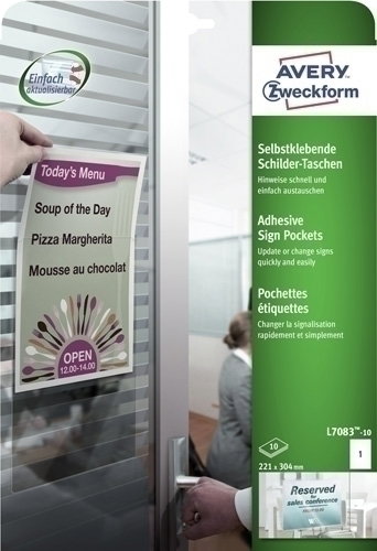 Funda Porta Carteles Avery Vertical A4+ Permanente Caja De 10 Funda Porta Carteles Avery Vertical A4+ Permanente Caja De 10