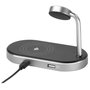 Verbatim WCS-02 Cargador 3 en 1 de Aluminio Qi MFi para Apple Watch y dispositivos móviles