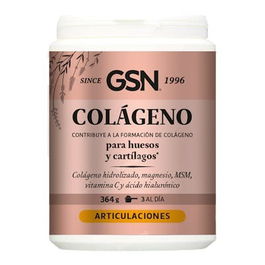 GSN Colágeno Complex 364 Gr con Magnesio, MSM, Vitamina C y Ácido Hialurónico para Huesos y Articulaciones
