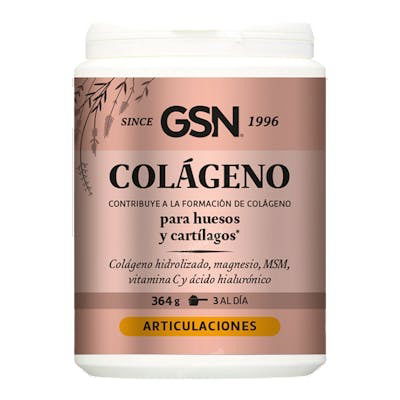 GSN Colágeno Complex 364 Gr con Magnesio, MSM, Vitamina C y Ácido Hialurónico para Huesos y Articulaciones GSN Colágeno Complex 364 Gr con Magnesio, MSM, Vitamina C y Ácido Hialurónico para Huesos y Articulaciones