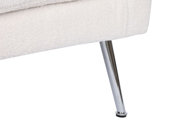 DKD Home Decor Butaca Scandi Blanco Plateado 75 x 95 x 71 cm