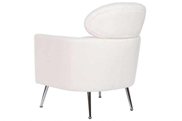 DKD Home Decor Butaca Scandi Blanco Plateado 75 x 95 x 71 cm