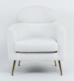 DKD Home Decor Butaca Scandi Blanco Plateado 75 x 95 x 71 cm