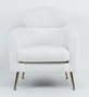 DKD Home Decor Butaca Scandi Blanco Plateado 75 x 95 x 71 cm