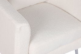 DKD Home Decor Butaca Scandi Blanco Plateado 75 x 95 x 71 cm