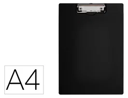 Carpeta Q-connect Miniclip Superior DIN A4 Plástico Negro 50% Reciclado Grosor 2,1 mm