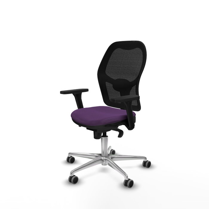 PIQUERAS Y CRESPO Silla de oficina Jorquera, Tela Morada y Malla Negra
