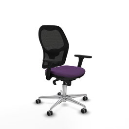 PIQUERAS Y CRESPO Silla de oficina Jorquera, Tela Morada y Malla Negra