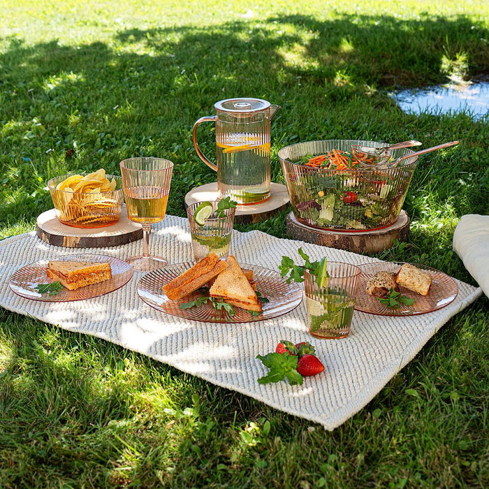 Copa Poliestireno Sunset Coral Quid 40 cL (24 Unidades)