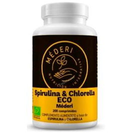 MEDERI NUTRICION INTEGRATIVA Spirulina & Chlorella Eco 500 Comprimidos - Complemento Alimenticio para Masa Muscular, Inmunidad y Detoxificación