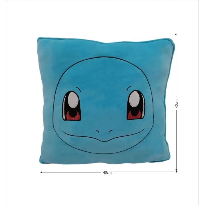 Pokemon POK3700891706698 Cojín Premium Squirtle Microfibra Cuadrado 40 cm