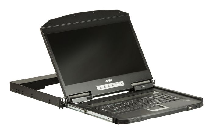 Aten CL3100 Consola LCD KVM de Profundidad Reducida con Pantalla Panorámica (USB, VGA) para Rack de 19"