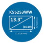 Kensington Filtro de Privacidad Magnético MagPro para Portátil 13.3 Pulgadas 33.8 cm Relación 16:10